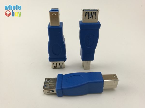 High Speed ​​USB 3.0 Tipo A Fêmea Para Tipo B Masculino Conector Plug Adapter USB3.0 Converter Adapter AF Para BM para 500pcs Câmera / lot