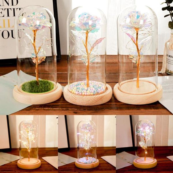 

wooden 1 roses preserved fresh flower gold foil rose beauty home decoration new year present 24k romantic anniversary party