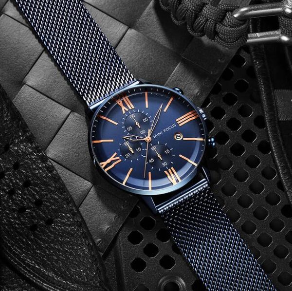

Speial Time 2021 Casual Men Watches Fashion Brand Luxury Waterproof Sport Stainless Steel Watch Men Clock Relogio, Gold