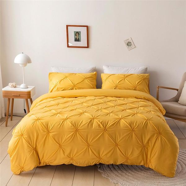 

bedding sets 2/3pcs solid color fashion duvet cover pillowcase set home decor  king size us eu bedclothes