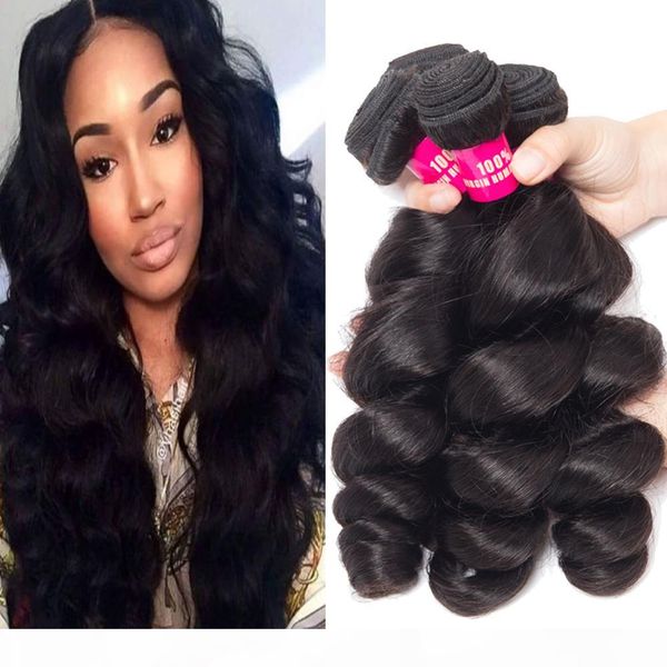 

8a remy brazilian loose wave straight body wave kinky curly deep wave human hair human extensions 100% unprocessed braziilian peruvian hair, Black;brown