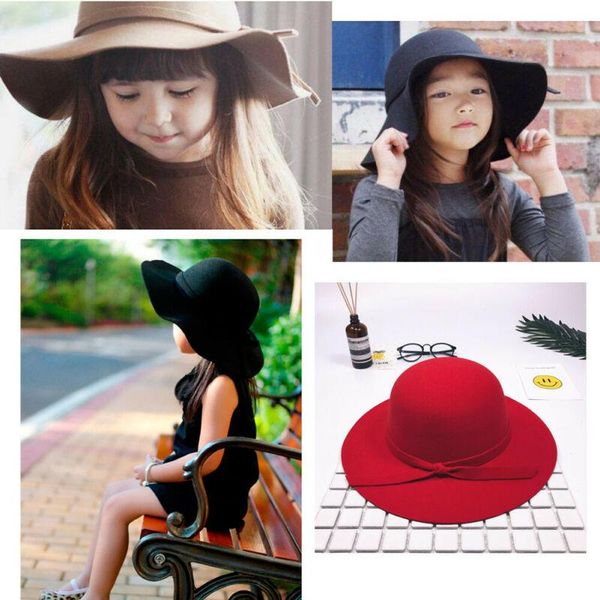 

caps & hats emmababy fashion cute baby girls floppy wide brim cotton bowler beach hat summer sun cap princess 2-8y, Yellow