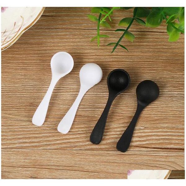 

white or black spoon 0.5g plastic measuring spoons wholesale in china 100pcs/lot sh jllsnr network2010