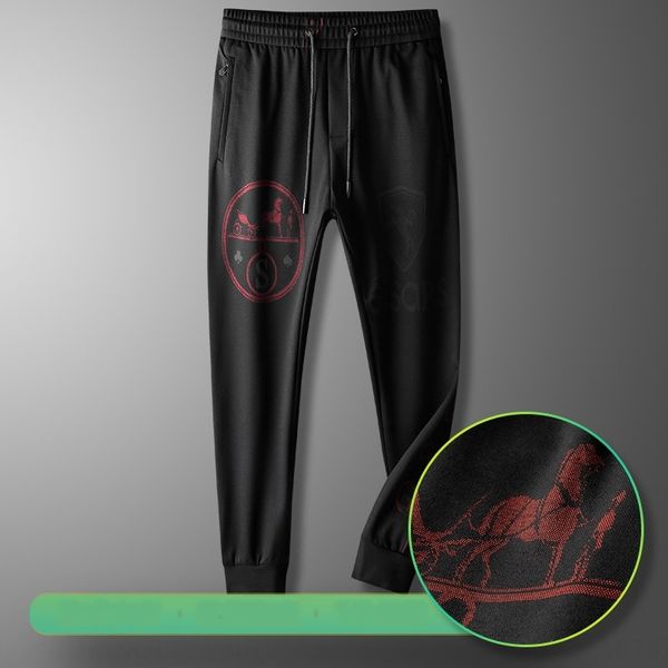 

модный европейские случайные европейские брюки моды мужских осенний новые гетры моды бренд рыхлых большой случайные спортивные брюки мужской, Blue