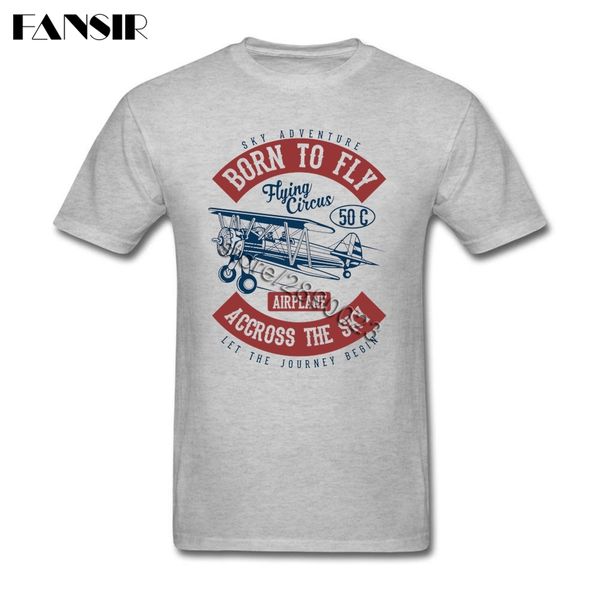 

sport fashion tee shirts men man's short sleeve o neck pilot born to fly teenage clothes men t-shirt