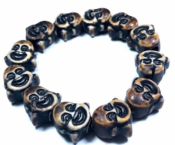 

bracelet personality vintage classic dark buddha totem lucky bangle, Black