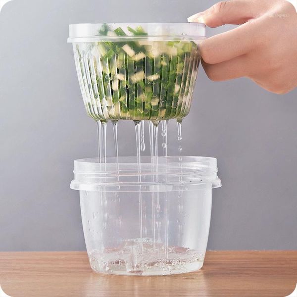 

drain sealed box for ginger garlic onion refrigerator crisper debris refrigerator storage boxes drawer kitchen organizer case1