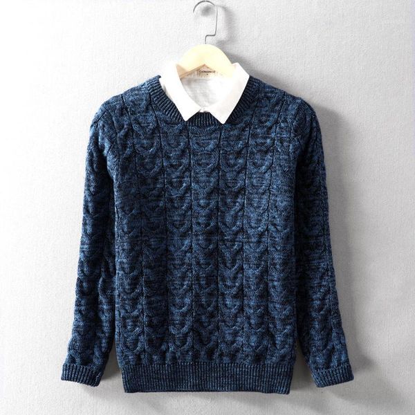 

vintage o-neck long sleeve 2020 twist men blue gray red black men's pure cotton knitted pullovers autumn spring sweater1, White;black