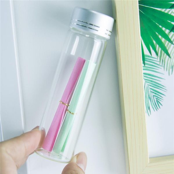

glass storage bottles jars aluminum silver screw cap empty bottles 15ml 25ml 40ml 50ml 60ml 50pcs diy wedding gift bbyztj