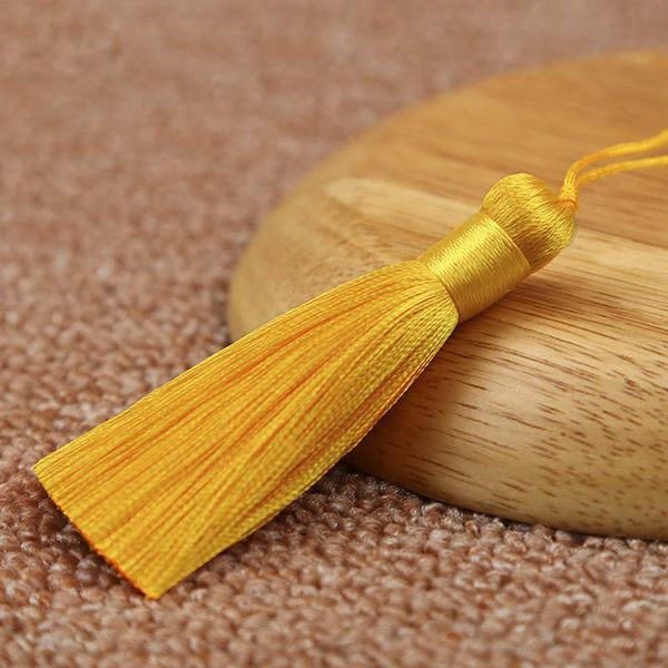 

новые 10 шт. 8 см полиэстер шелковый кисточка кисти подвеска серьги очарование сатин tassex diy ювелирные изготовления выводы handmade craft, Black