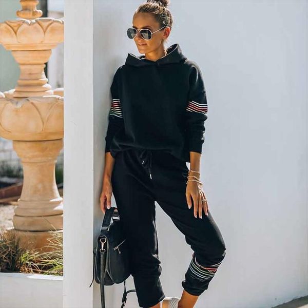 

womens tracksuit 2 piece set pullover hoodie pants sports suit female autumn winter sweatshirt sets keep warm suits for woman, Gray