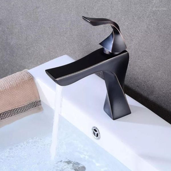 

laso all copper black antique faucet black antique basin faucet table basin cold water1