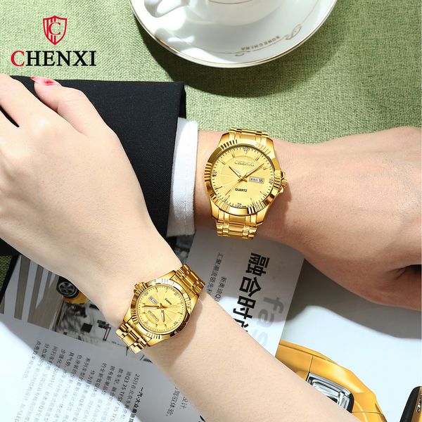 

double calendar men's band stainless steel business waterproof couple watch