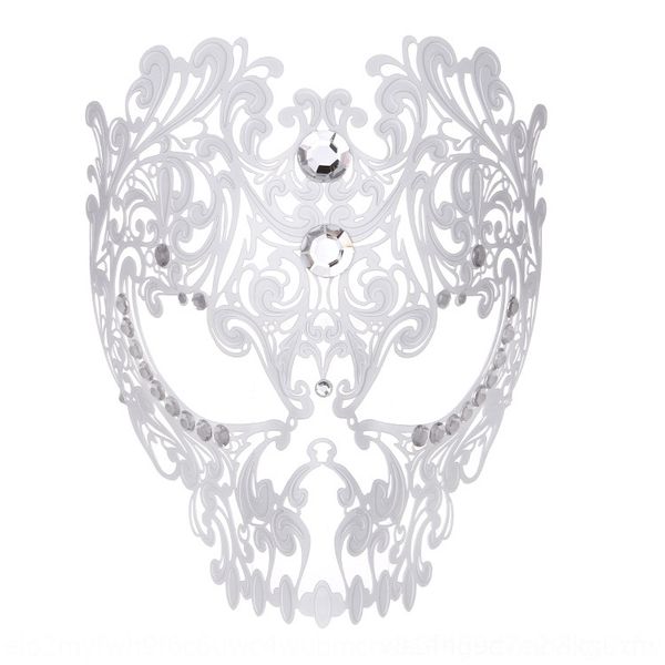 

jsob8 venetian high-grade iron inlaid white skull gre0z venetian iron metal high-grade maskmetal diamond diamond inlaid white skull mask mas