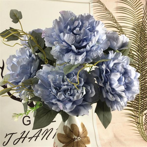 

decorative flowers & wreaths 2021 simulation flower fantasy peony hydrangea wedding wall bouquet romantic1
