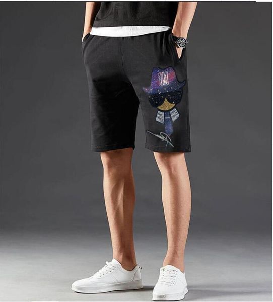 

casual new brand summer men's short sportswear men's clothes drill comfortable clothing, White;black