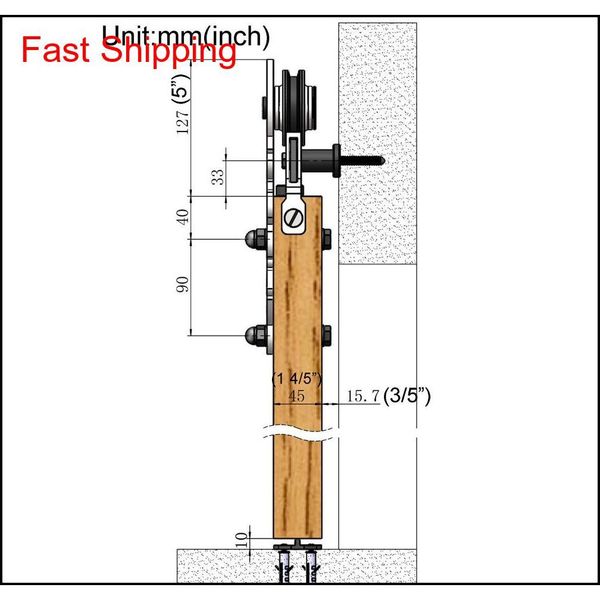 

ornate design 5-16ft single wood sliding barn door hardware kit royal black steel slid qyllja dh_seller2010