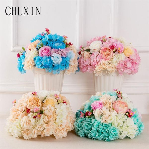 

decorative flowers & wreaths high grade artificial flower silk rose hydrangea wedding road cited decoration fake ball large-scale t stage