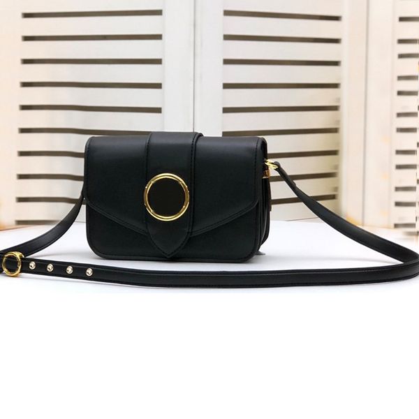 

2020 women's handbag black 25cm flip purse real leather purse
