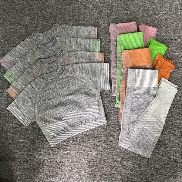 

2 piece sports yoga set seamless workout suit female breathable crop + sport leggings fitnesstracksuit clothes for women gym, White;red