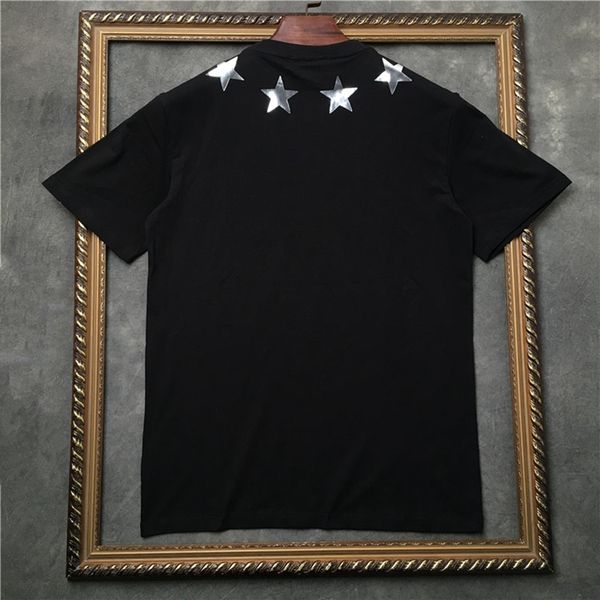 

offset star print tee mens short sleeve t-shirt women cotton casual hip hop highstreet shirt black s-xl jzkt, White;black