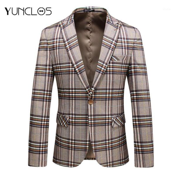 

yunclos autumn winter man blazers formal wedding suit prom blazers for men fashion personality men slim fit suit blazer1, White;black