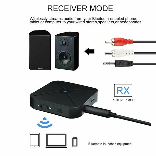 

bluetooth transmitter and receiver adapter 2 in1 wireless bluetooth 4.2 audio portable audio player adapter aux 3.5mm wjjdz