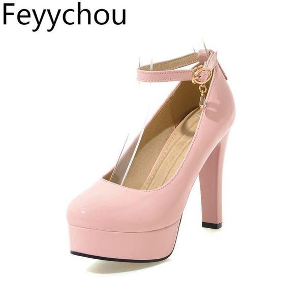 

women pumps super high heels platform round toe 2021 spring autumn new fashion pu casual party shoes black beige pink