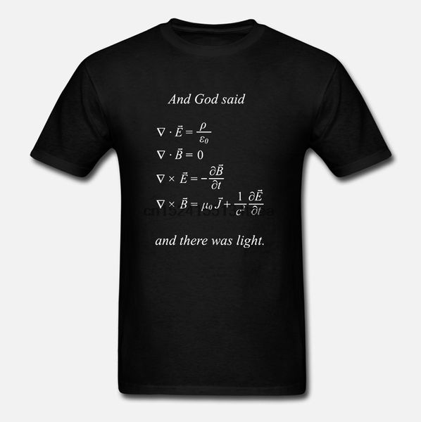 

printed men t shirt cotton short sleeve and god said [maxwell equations] (black) t-shirt women tshirt sport hooded sweatshirt hoodie