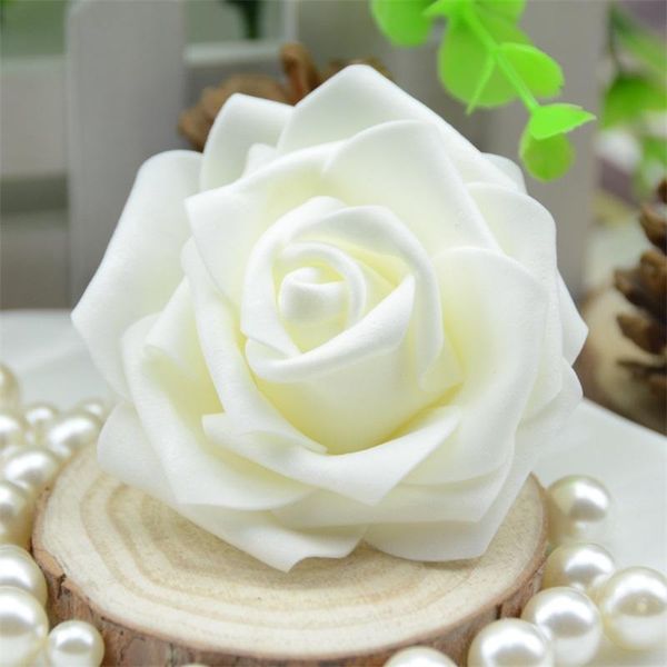 

10pcs 7cm pe artificial foam rose flower heads for home wedding decoration diy scrapbooking flower wall craft kissing balls bbyzyb