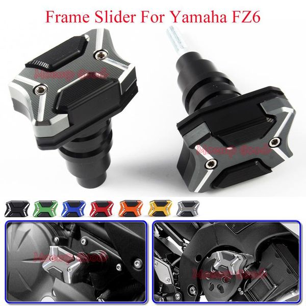 

2 pcs motorcycle falling protection frame sliders cnc aluminum anti crash pad protoctor frame slider for fz6 dirt bike