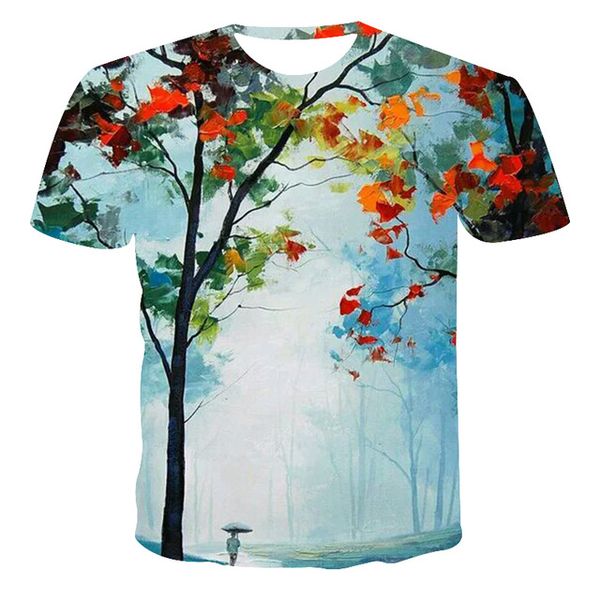 

summer men 3d anime illustration printing breathable printing 3d print shirts anime comics comics men clothing