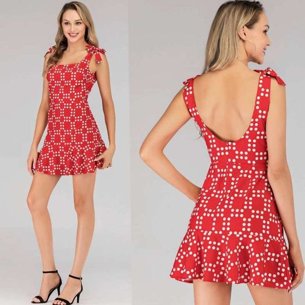 

up back square open neck lace show thin dress wave point beach skirt, Black;gray