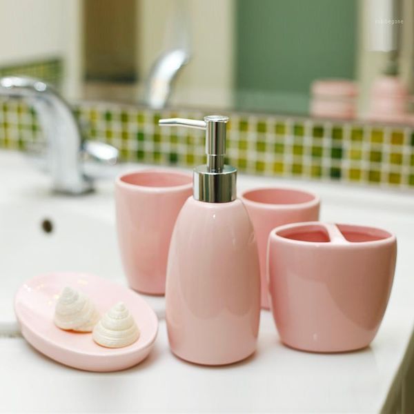 

bath accessory set fashion brief ceramic bathroom of five pieces supplies kit dental shukoubei wash soap dish toothbrush holder1