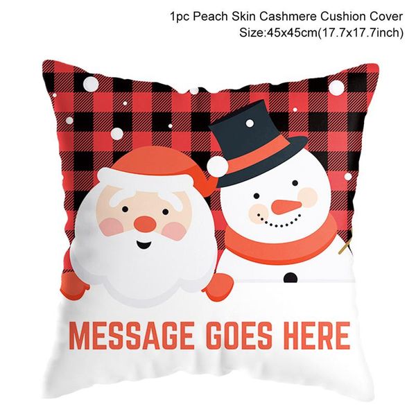 

красный снеговик рождество обложка подушка с рождеством декор для дома 2020 cristmas украшения навидад ноэль xmas подарков новый год 2021 bb