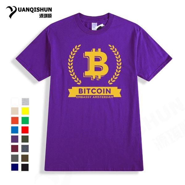 

sport yuanqishun brand t-shirt bitcoin btc t shirt 2018 popular digital currency bitcoin tee shirts cotton men's tshirt