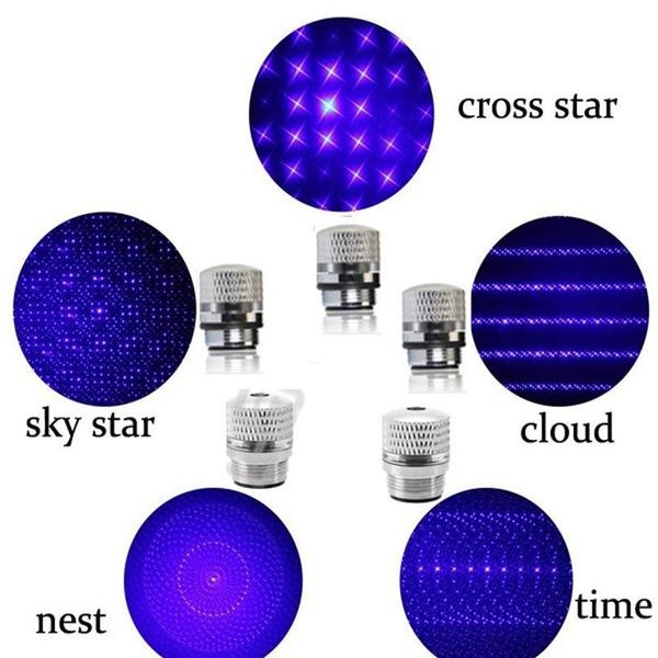 

5pcs 303 star cap laser hight powerful device adjustable focus lazer pointers with star cap(does not includ qylnyp