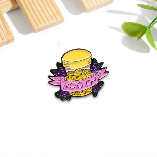 

fashion yellow jar flower brooches magic bottle nooch enamel pins cartoon badges special charm jewelry gift for friends lapel backpack pin, Gray
