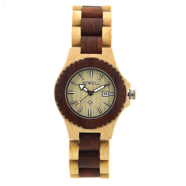 

wood men's simple bewell watch atmospheric 2021, Slivery;brown
