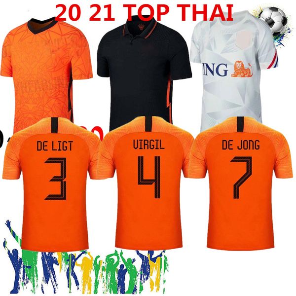 

2020 2021 soccer jersey holla football jerseys kits shirt de jong 20 21 camisa de futebol maillot de foot home away 3rd retro soccer jerseys, Black;yellow