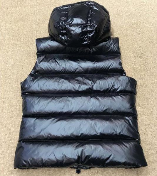 

mens down vest parkas with letters winter designer vest for men women couple classic badge jackets, Black;white