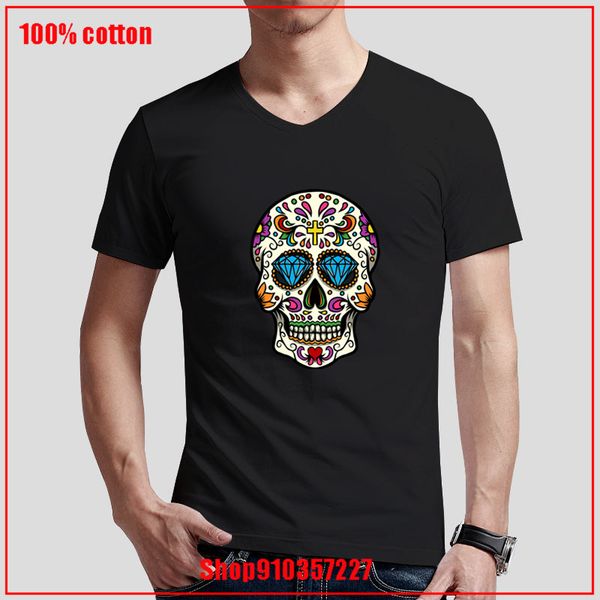 

sugar skull mexican skull color diversified couple cozy and breathable stylish simple 180 gsm combed sport hooded sweatshirt hoodie t shirt