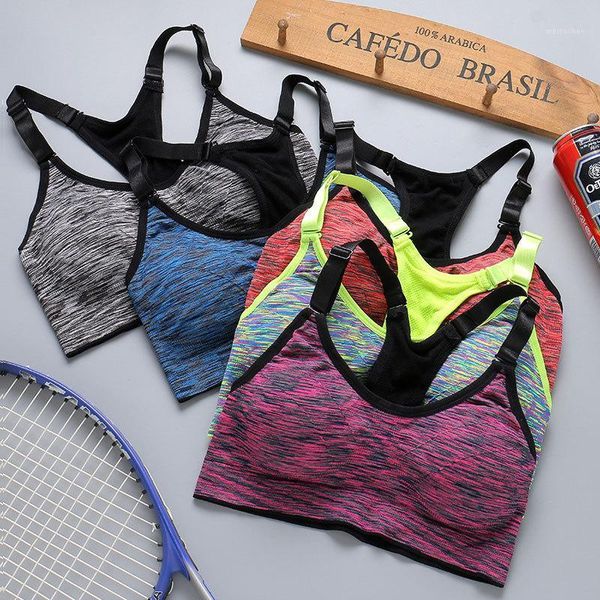 

gym clothing sports brassiere sleep underwear women seamless yoga fitness large size vest -resistant running bra1, White;black