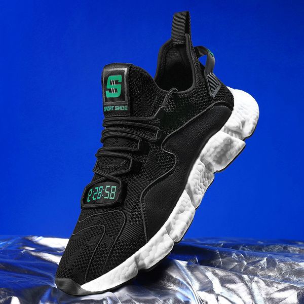 

men tide sports casual air cushion running shoes trend-up rentals mark luxury sports, white sagafitness shoes.124, Black;brown