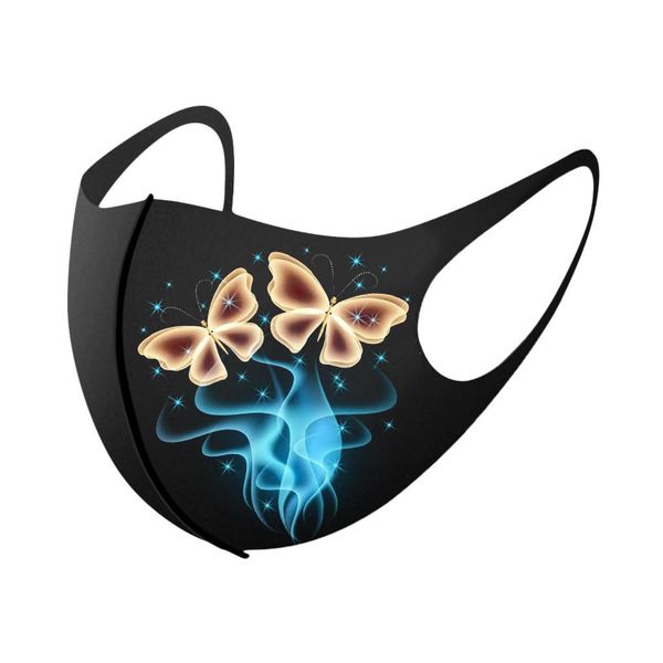 

1шт бабочка печатного рот маски для взрослых ice шелковых для моющегося рождества маски украшения для лица masque котон reutilisable wmtscl, Black