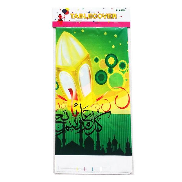 

108180cm disposable plastic tablecloth eid al fitr ramadan table cover tablecloth waterproof for moslem islamism party supply wmtoqd