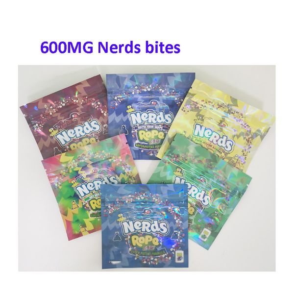

600mg nerds bites gummy bag rope adope infusted gushers errlli sour tropical nerd rope edible plastic canaburst packaging bag asa