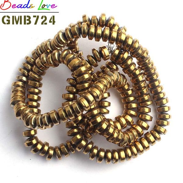 

4 * 2ммы природного гематит rondelle бусина для изготовления ювелирных изделий черных / золота / радуги / серебряных позолоченных шарики про