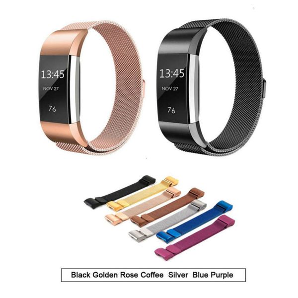 

fitbit 2's milan stainls steel and smart wristband are compatible with bit ch