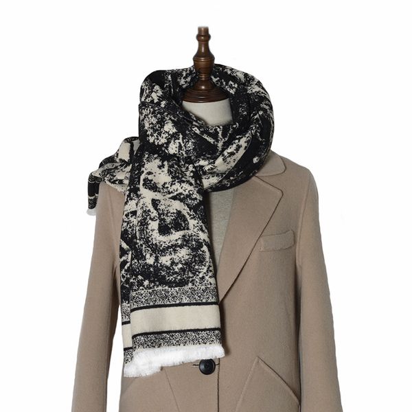 

2021 new brand women men landscape graffiti tiger thickened autumn and winter soft warm scarf shawl gifts daxr, Blue;gray